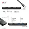 Dock portatile CLUB3D 8-1 USB Type-C® 10Gbps su HDMI™ e DisplayPort™ 8K30Hz PD max. 100Watt
