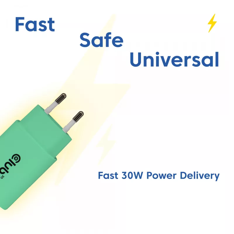 Caricabatterie USB-C 2 pezzi 30W by club 3d — doppio alimentatore USB-C 30W
