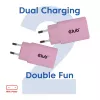 CLUB3D caricabatterie USB C 2 pezzi 30 Watt bianco, per interni, AC, rosa