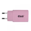 CLUB3D caricabatterie USB C 2 pezzi 30 Watt bianco, per interni, AC, rosa