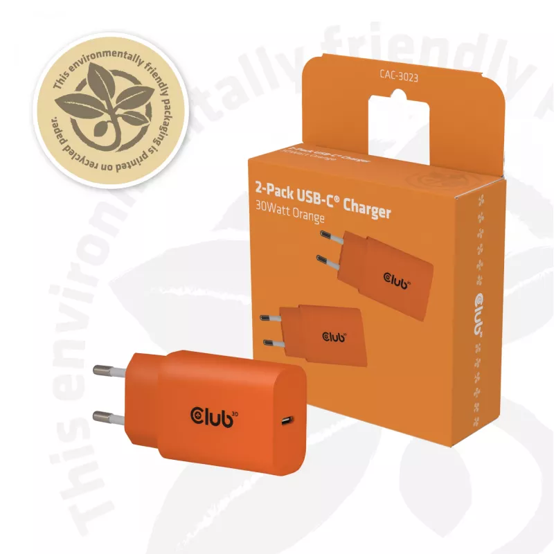 Alimentatore CLUB3D CAC-3023, 30 W, adattatore compatto per dispositivi portatili