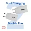 Caricabatterie USB‑C confezione da 2 CLUB3D CAC-3020, 30 W totali, bianco