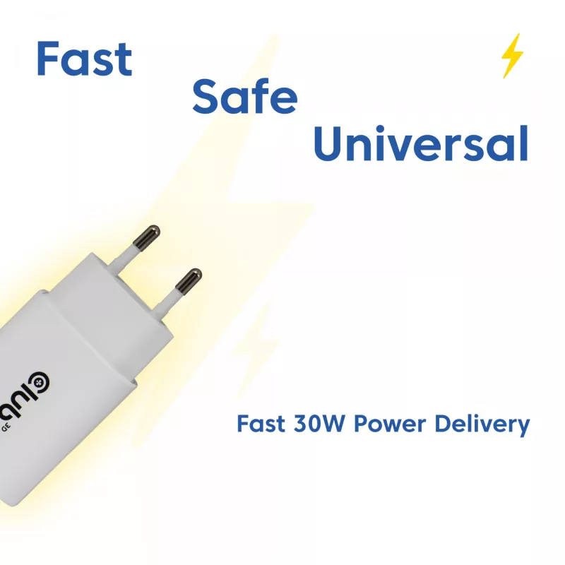 Caricabatterie USB‑C confezione da 2 CLUB3D CAC-3020, 30 W totali, bianco