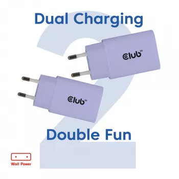 Alimentatore club 3d caricabatterie USB-C 30W confezione da 2 compatto per cellulari e tablet