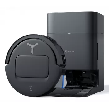 Robot aspirapolvere Ecovacs Deebot T80 Omni – senza sacchetto 3 L polvere, 0,11 L acqua, 6400 mAh, 297 min di autonomia, nero