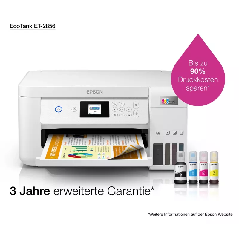 Epson EcoTank ET-2856 Stampante a getto d'inchiostro A4 5760 x 1440 DPI 33 ppm Wi-Fi