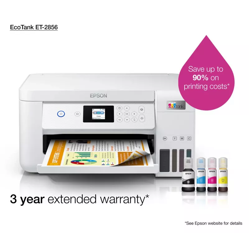 Epson EcoTank ET-2856 Stampante a getto d'inchiostro A4 5760 x 1440 DPI 33 ppm Wi-Fi