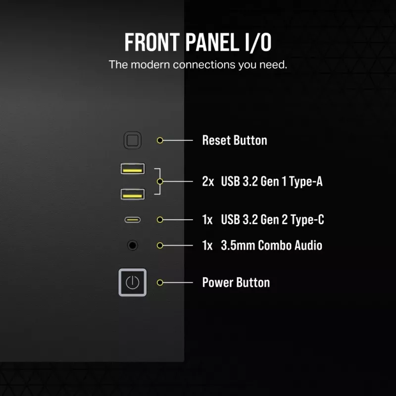 CORSAIR Case per PC - Mid-Tower - 2500x Dual Chamber - nero