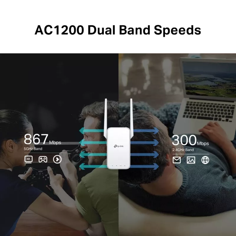 Ripetitore di rete TP-Link AC1200 Mesh WLAN range extender