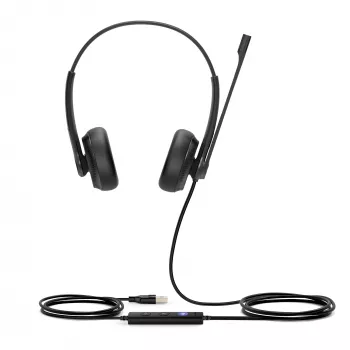 Yealink UH34 Dual Teams headset, con filo, ufficio/call center, 20 - 20000 Hz, 118 g, headset, nero
