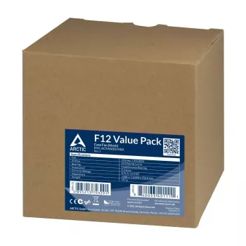 ARCTIC F12 ventola standard per case 120 mm, confezione da 5, nera