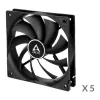 ARCTIC F12 ventola standard per case 120 mm, confezione da 5, nera