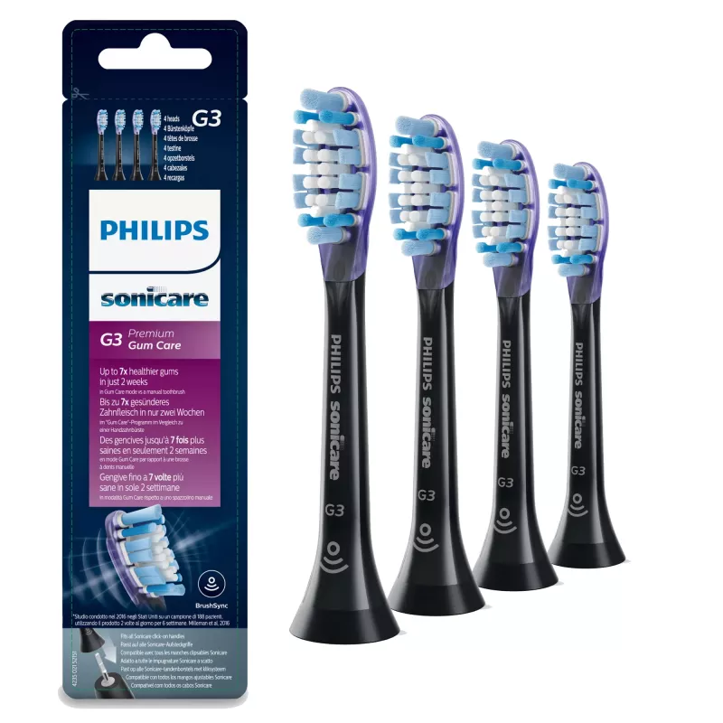 Philips G3 Premium Gum Care HX9054/33 confezione da 4 testine sostitutive per spazzolino sonico