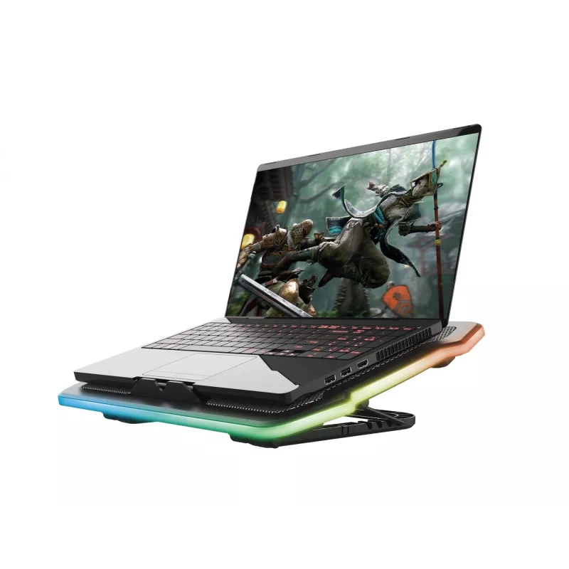 Trust GXT 1126 Aura RGB base di raffreddamento per notebook fino a 17,3 pollici