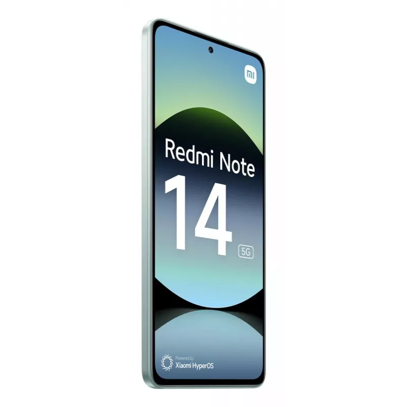 Smartphone Xiaomi Redmi Note 14 5G, 6,67 inch AMOLED, 8 GB RAM, 256 GB, verde corallo, MediaTek Dimensity 7025 Ultra, IP64
