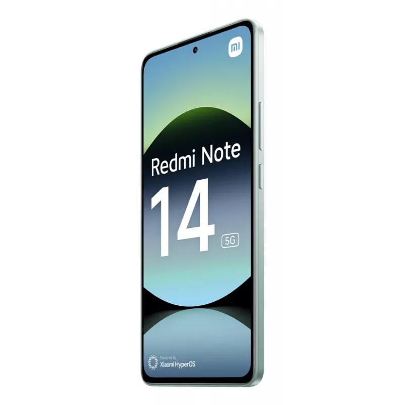 Smartphone Xiaomi Redmi Note 14 5G, 6,67 inch AMOLED, 8 GB RAM, 256 GB, verde corallo, MediaTek Dimensity 7025 Ultra, IP64