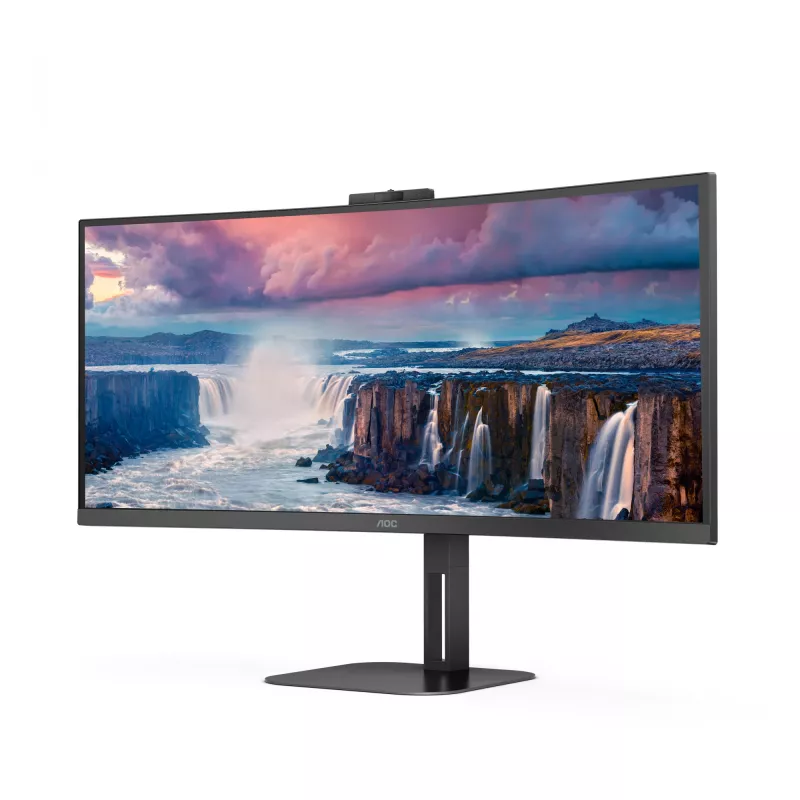AOC V5 CU34V5CW monitor per computer 86,4 cm (34 inch) 3440 x 1440 pixel Wide Quad HD LED nero