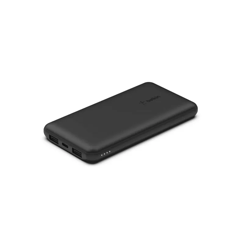 Powerbank BELKIN 10k con USB-C 15 W Dual USB-A cavo USB-A-a-C 15 cm nero