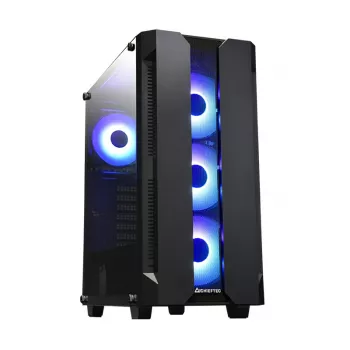 Case PC CHIEFTEC GS-01B-OP Tower nero – vetro temperato, ventole RGB, supporta ATX/Micro-ATX, GPU fino a 320 mm