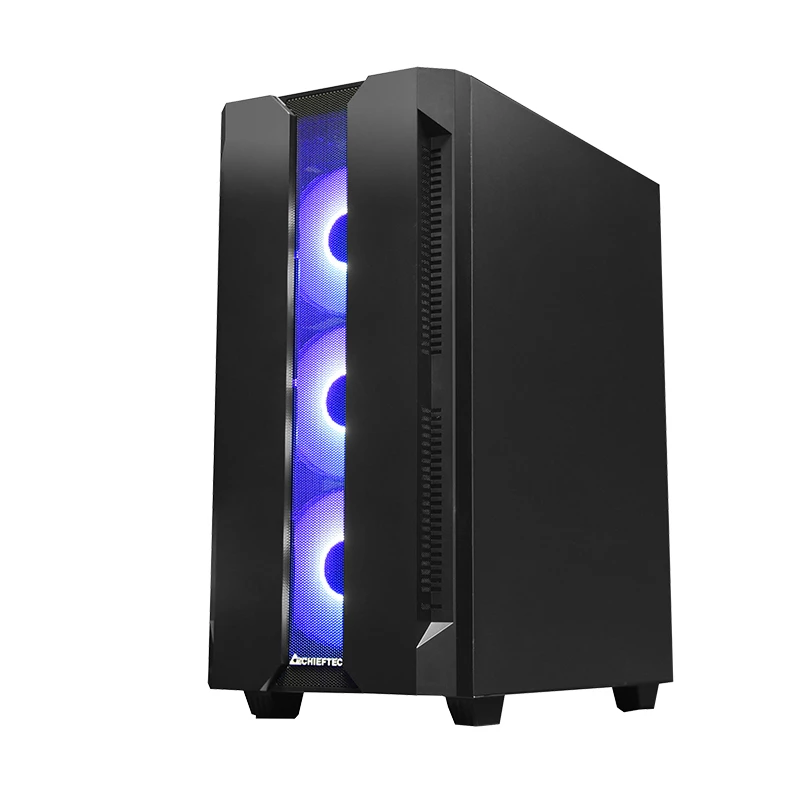 Case PC CHIEFTEC GS-01B-OP Tower nero – vetro temperato, ventole RGB, supporta ATX/Micro-ATX, GPU fino a 320 mm