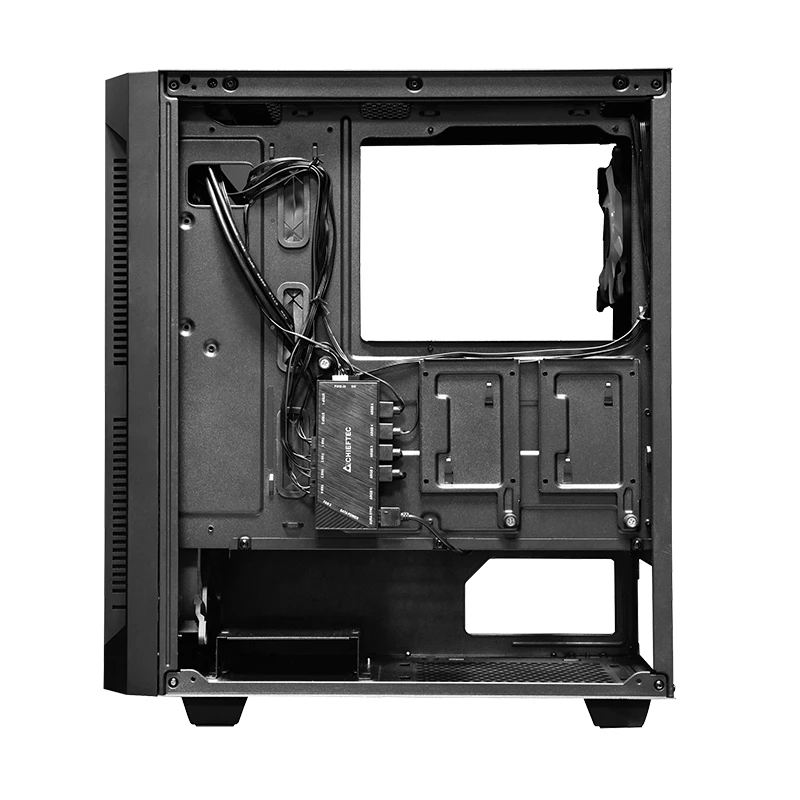 Case PC CHIEFTEC GS-01B-OP Tower nero – vetro temperato, ventole RGB, supporta ATX/Micro-ATX, GPU fino a 320 mm