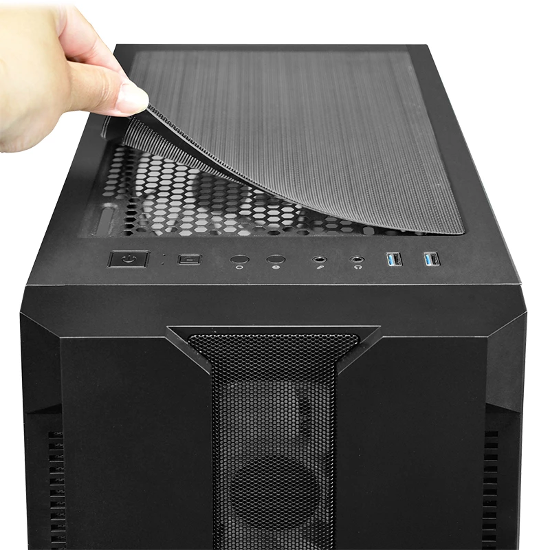 Case PC CHIEFTEC GS-01B-OP Tower nero – vetro temperato, ventole RGB, supporta ATX/Micro-ATX, GPU fino a 320 mm