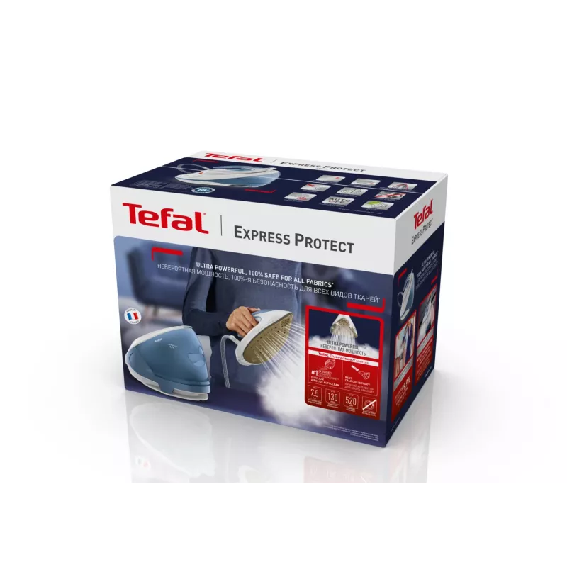 Ferro da stiro Tefal Express Protect SV9202 2800 W 1,8 l suola Durilium AirGlide Autoclean bianco, blu