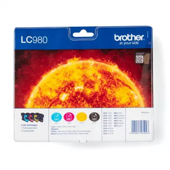 Cartuccia d'inchiostro Brother LC980VALBP 4 pz. originale nero, ciano, magenta, giallo