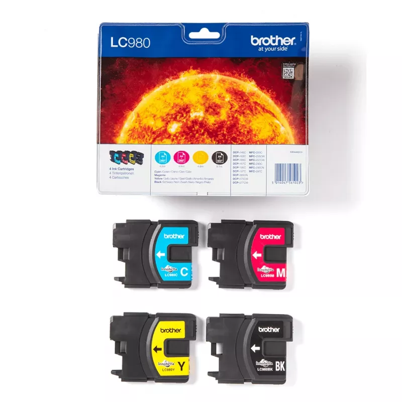Cartuccia d'inchiostro Brother LC980VALBP 4 pz. originale nero, ciano, magenta, giallo