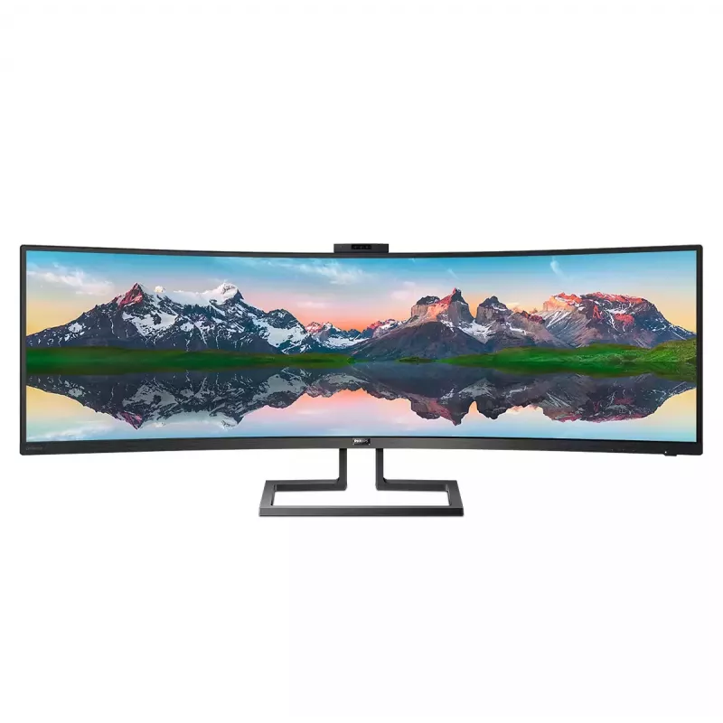 Philips P Line 32:9 SuperWide Curved Display LCD 499P9H/00, 124 cm (48,8 inch), 5120 x 1440 pixel, UltraWide Dual Quad HD, LCD, 5 ms, nero