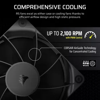 Ventola Corsair RS120 12 cm nero 420–2100 giri/min 0,2–4,15 mmH2O