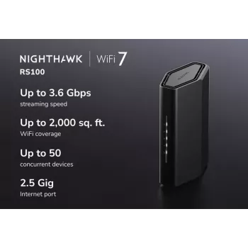 NETGEAR Nighthawk router WLAN 2.5 Gigabit Ethernet dual band (2,4 GHz / 5 GHz) nero