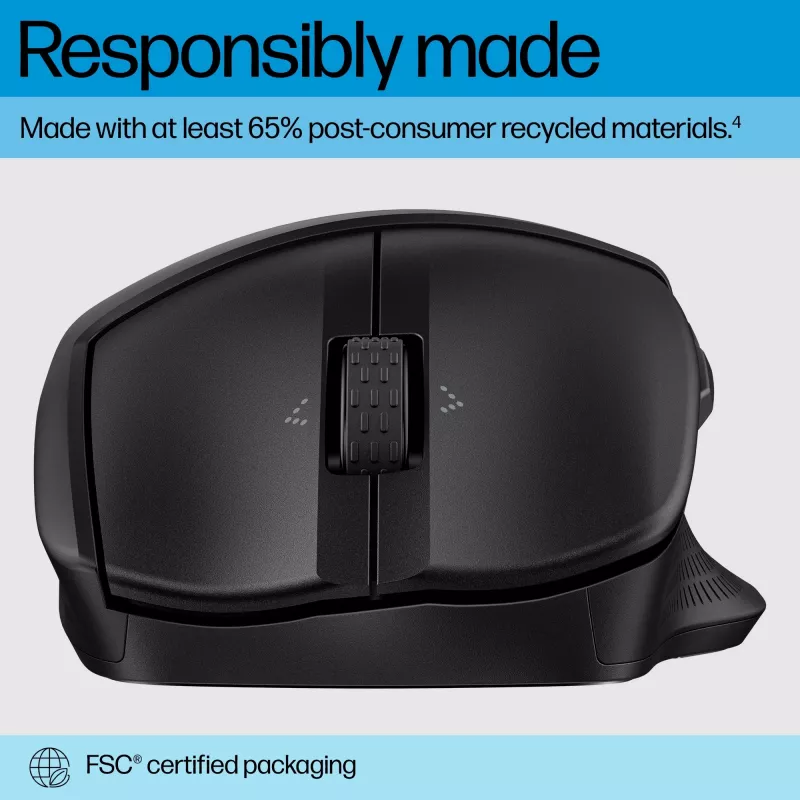 HP 480 Comfort mouse Bluetooth, per destrorsi, Bluetooth, 4000 DPI, nero