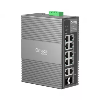 TP-Link Omada switch Gigabit industrial Easy Managed 10 porte con 6 porte PoE+ e 2 porte PoE++
