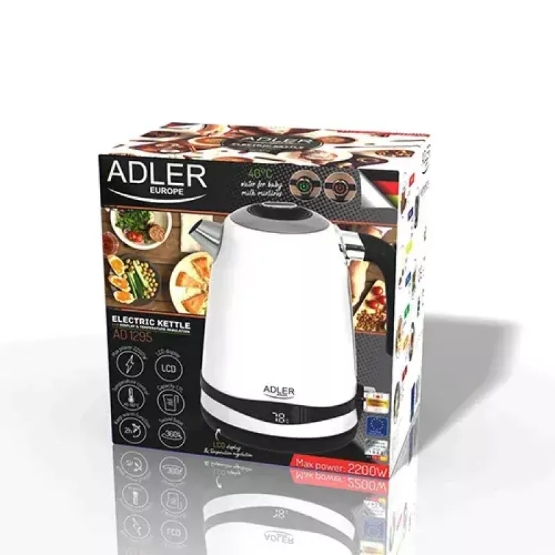 Bollitore elettrico Adler 1,7 L 2200 W bianco