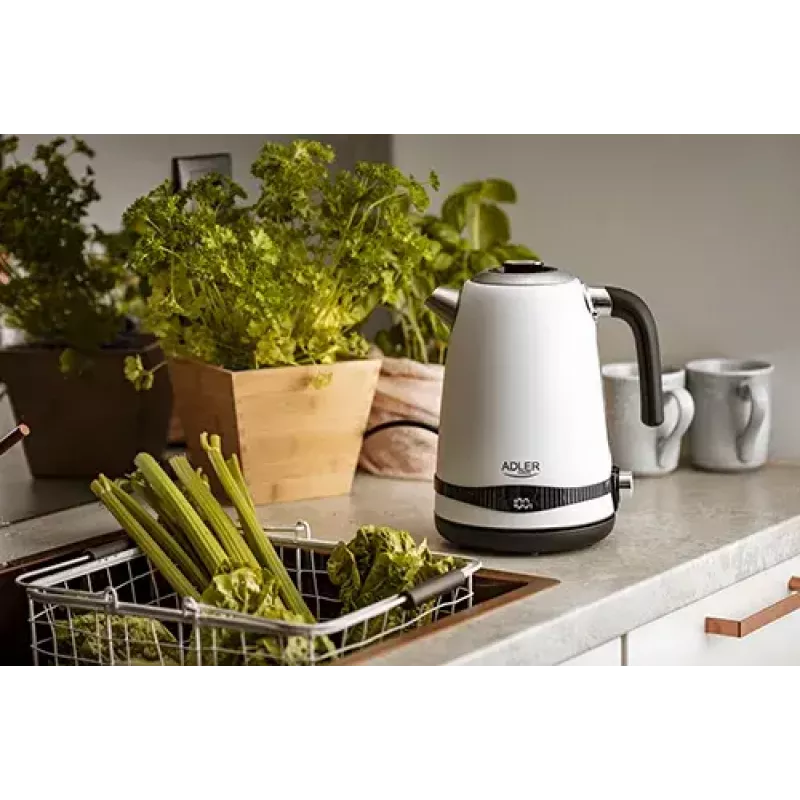 Bollitore elettrico Adler 1,7 L 2200 W bianco