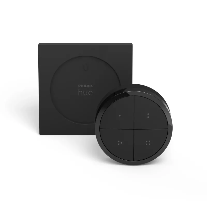 Philips Hue Tap Dial interruttore, wireless, ZigBee, montaggio a parete, plastica, nero