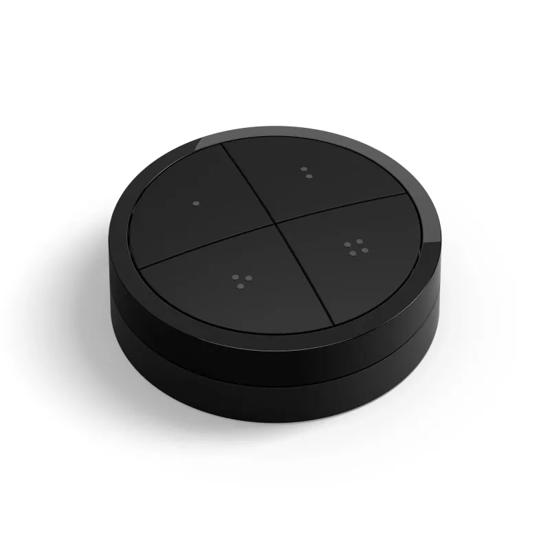 Philips Hue Tap Dial interruttore, wireless, ZigBee, montaggio a parete, plastica, nero