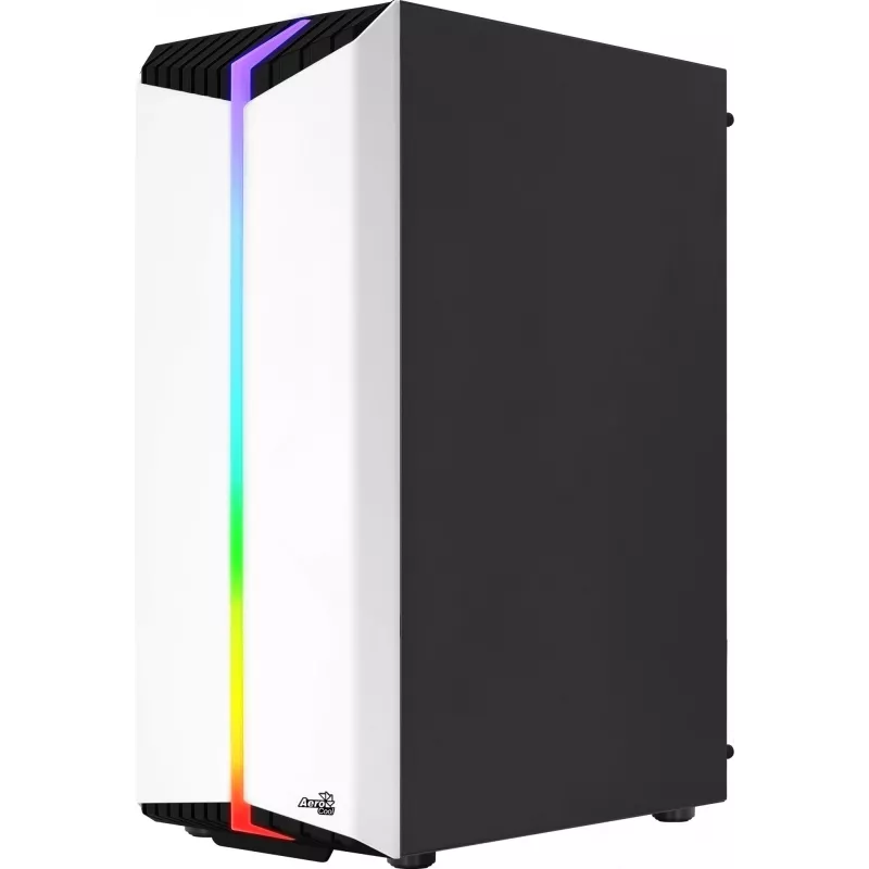 Aerocool Bionic V2 case PC Midi Tower, ATX / micro ATX / Mini-ITX, vetro temperato, RGB, bianco