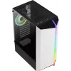 Aerocool Bionic V2 case PC Midi Tower, ATX / micro ATX / Mini-ITX, vetro temperato, RGB, bianco