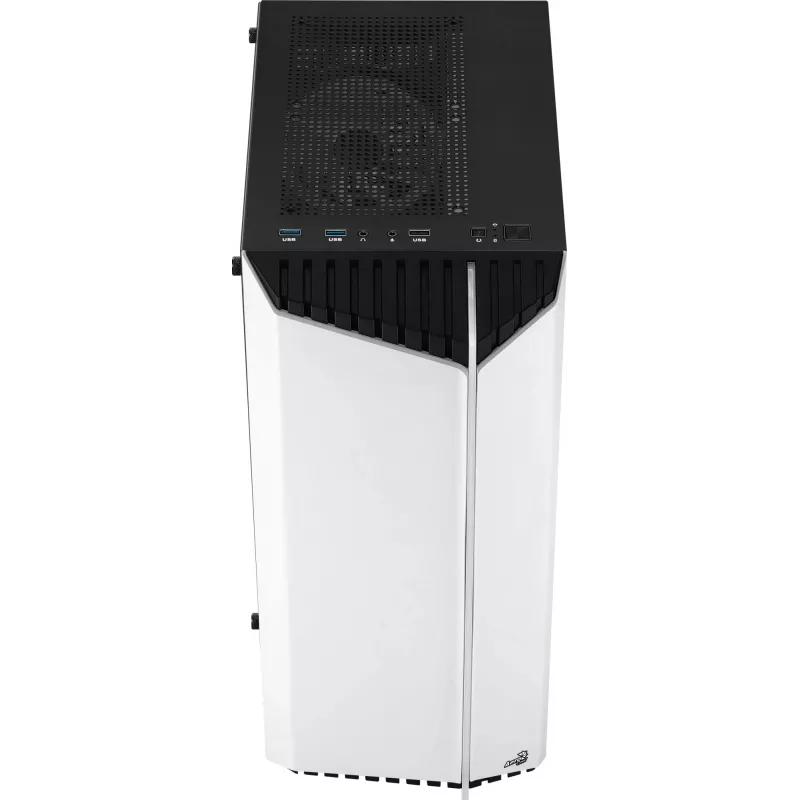 Aerocool Bionic V2 case PC Midi Tower, ATX / micro ATX / Mini-ITX, vetro temperato, RGB, bianco