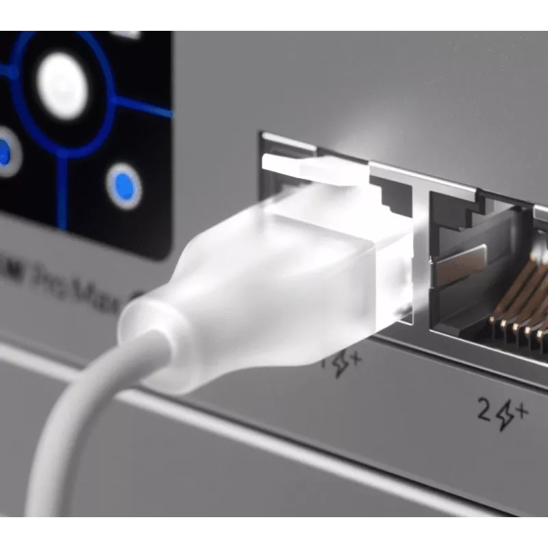 Cavo patch Ethernet UBIQUITI UACC-Cable-Patch-EL 0,3 m Cat6 2,5 Gbit/s PoE++ bianco
