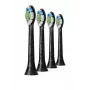 Testine spazzolino Philips HX6064/88 Optimal White — 4 pz., nero, setole medie, 62.000 movimenti/min