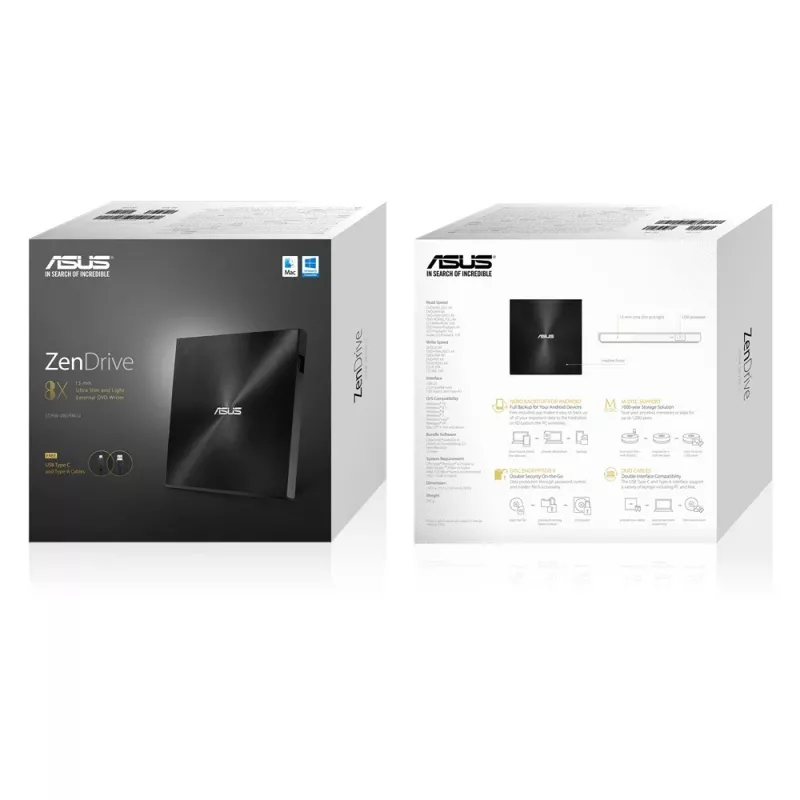 ASUS ZenDrive U9M unità ottica DVD±RW nero