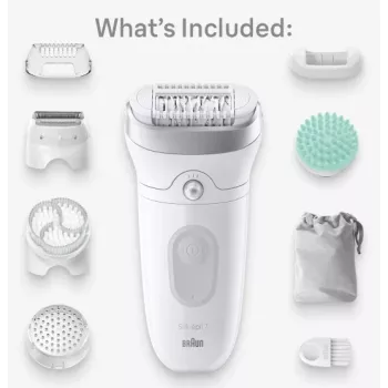 Braun Silk-épil 7 7-081 epilatore 40 pinzette bianco