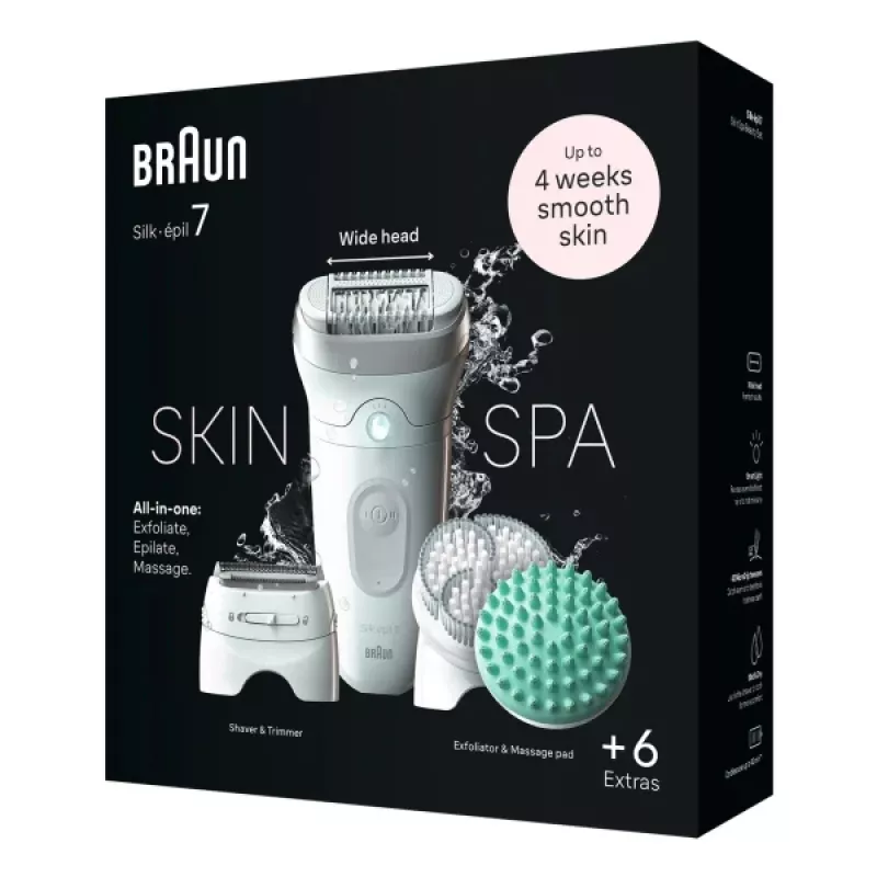 Braun Silk-épil 7 7-081 epilatore 40 pinzette bianco