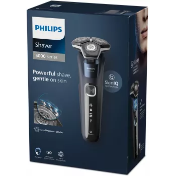 Philips SHAVER Series 5000 S5885/10 rasoio uomo, rasoio rotante, trimmer, nero, blu