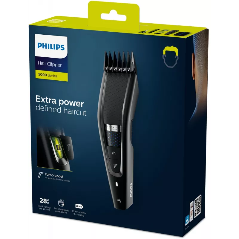 Philips serie 5000 tagliacapelli HC5632/15, lavabile