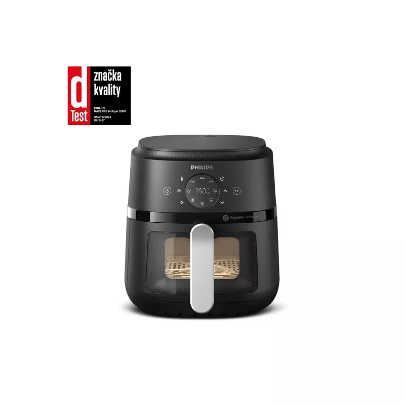 Philips serie 2000 NA221/00 friggitrice singola 4,2 L stand-alone 1500 W friggitrice ad aria nero, argento