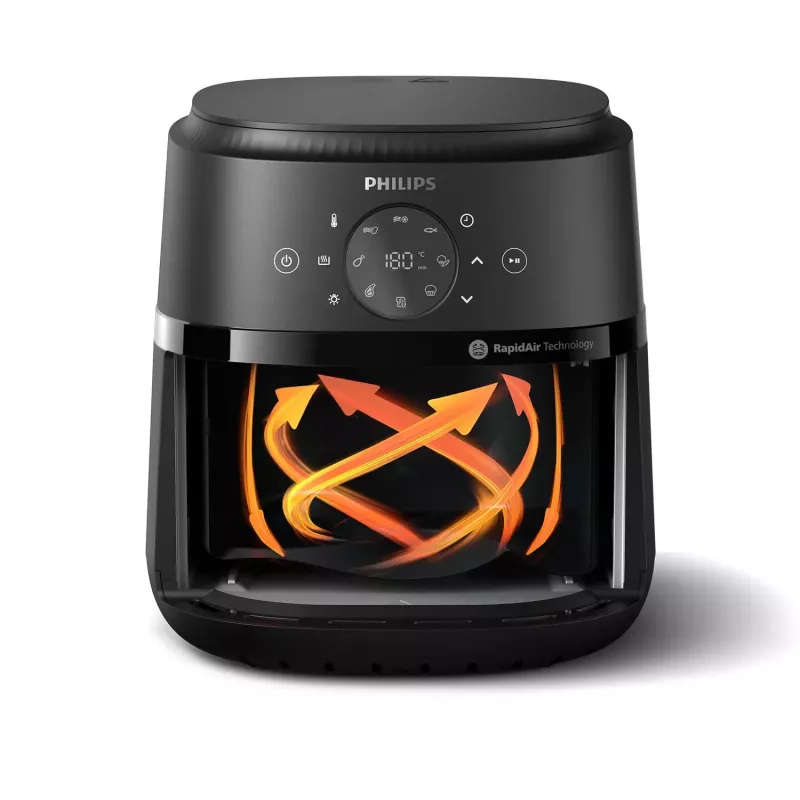 Philips serie 2000 NA221/00 friggitrice singola 4,2 L stand-alone 1500 W friggitrice ad aria nero, argento